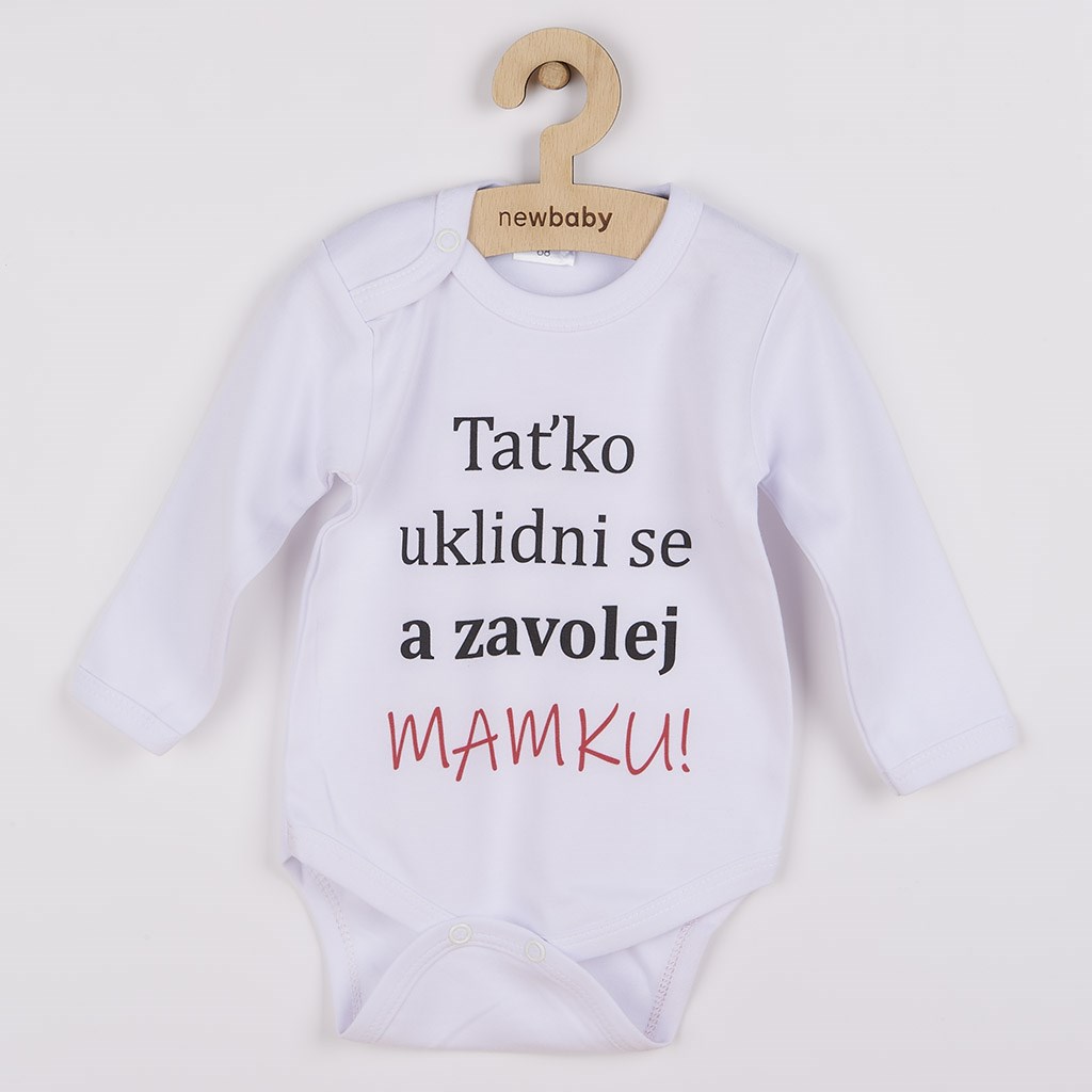 Body s potiskem New Baby a zavolej MAMKU!, vel. 50