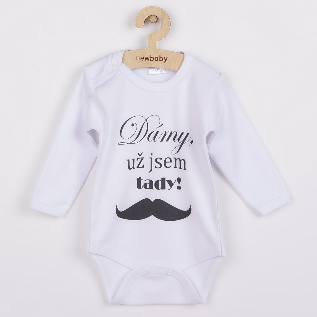 Body s potiskem New Baby Dámy, už jsem tady!, vel. 80 (9-12m)