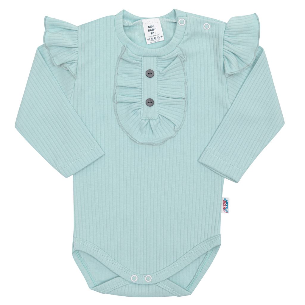 Kojenecké body New Baby Stripes ledově modré, vel. 68 (4-6m)