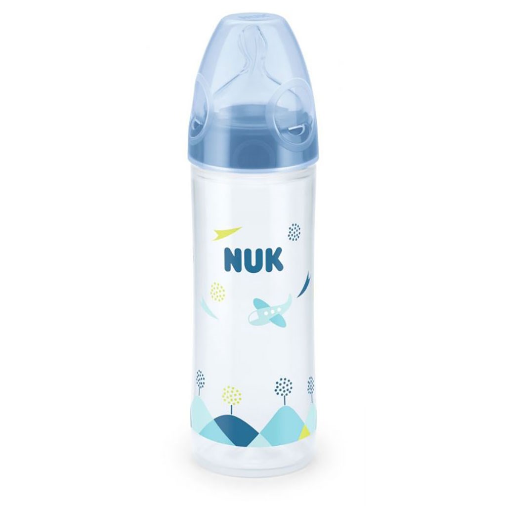 Kojenecká láhev NUK LOVE 250 ml, 6-18 m modrá