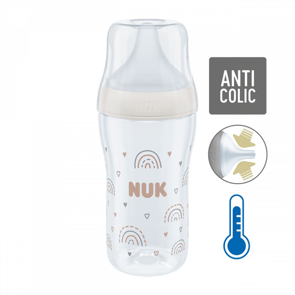 Kojenecká láhev NUK Perfect Match Temperature Control 260 ml bílá