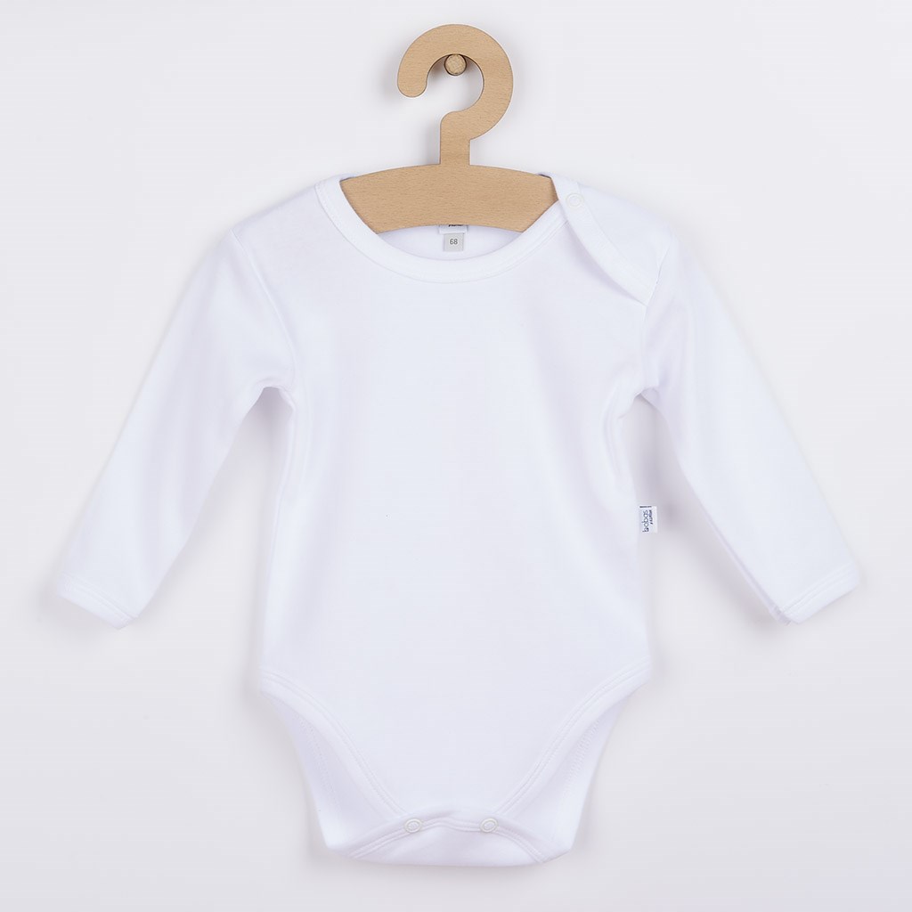 Kojenecké body s dlouhým rukávem Bobas Fashion bílé, vel. 62 (3-6m)